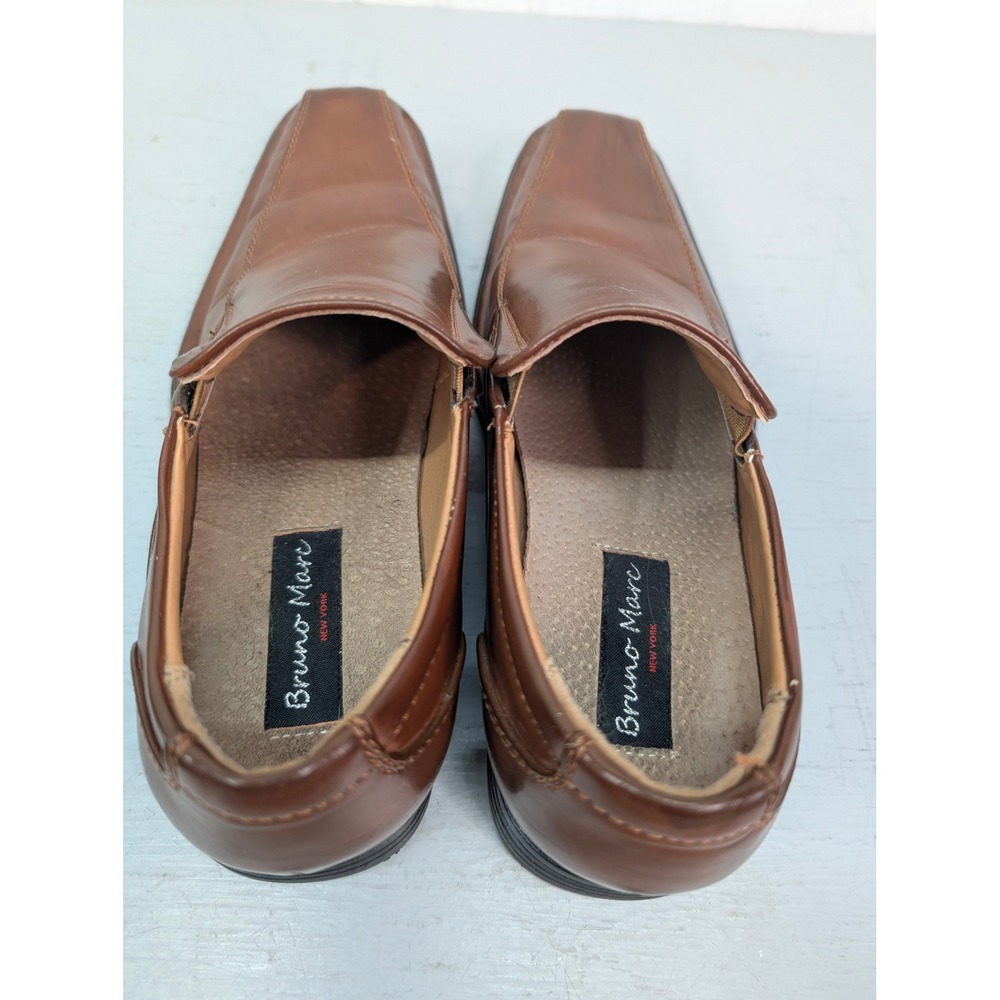 Bruno Marc Giorgio-1 Square Toe Slip On Loafers Dress Shoes Men's 6.5 Brown - Picture 5 of 6